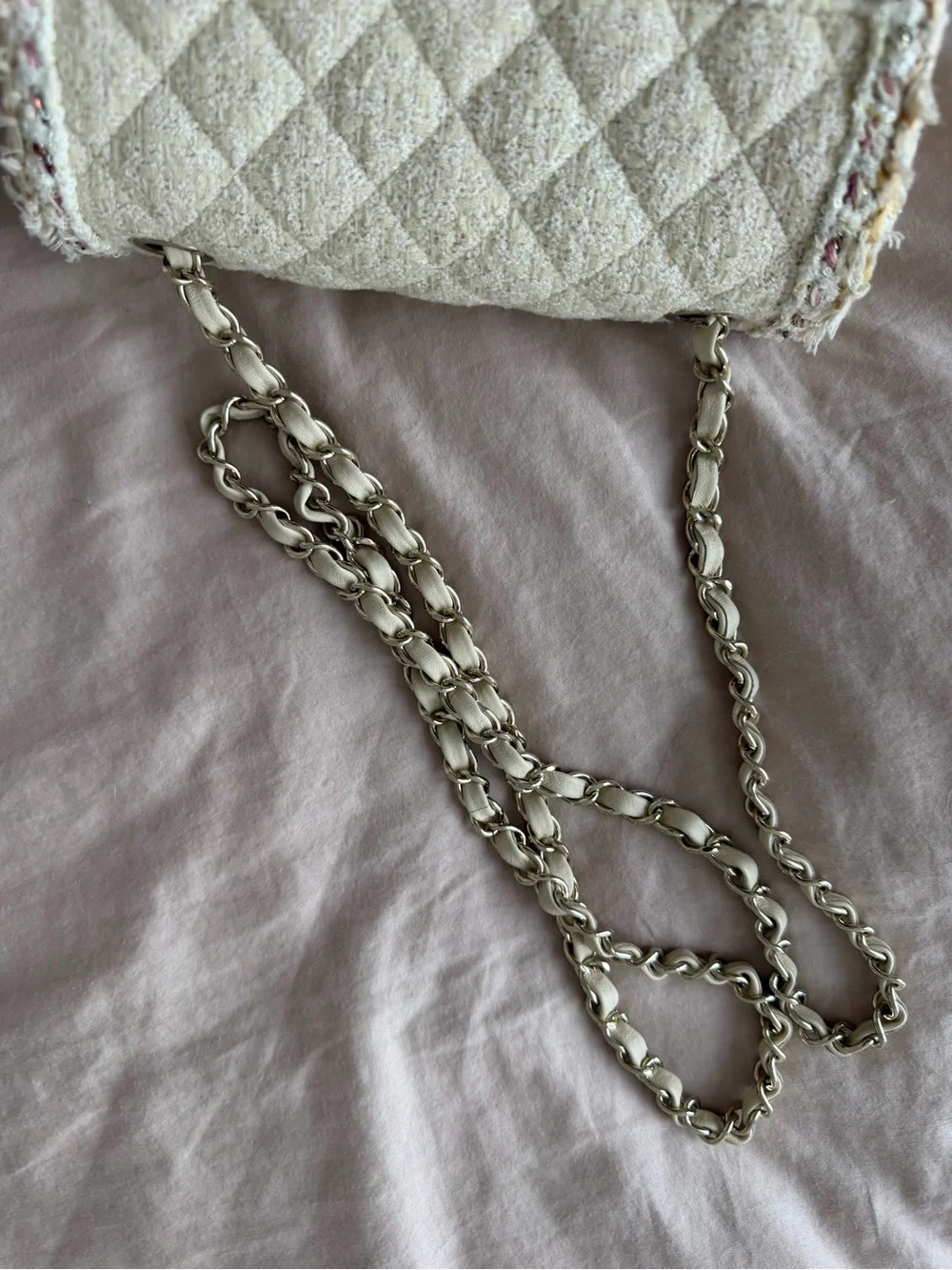CHANEL cream tweed